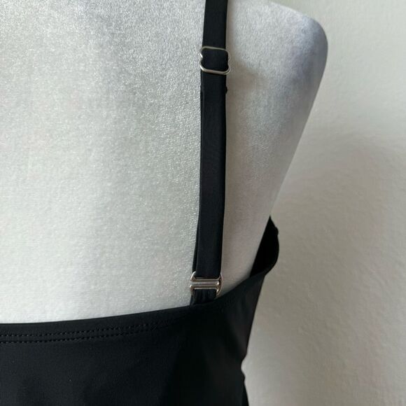 Jag Black Tankini White Trim Adjustable Straps Swim SZ 38D / 38DD - Picture 6 of 11